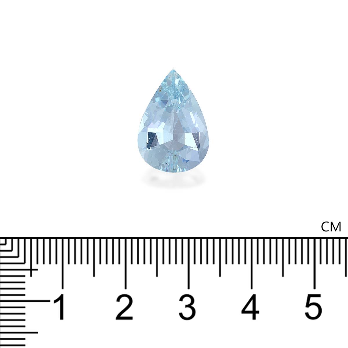 sky blue aquamarine, 5.66ct pear cut — view 4
