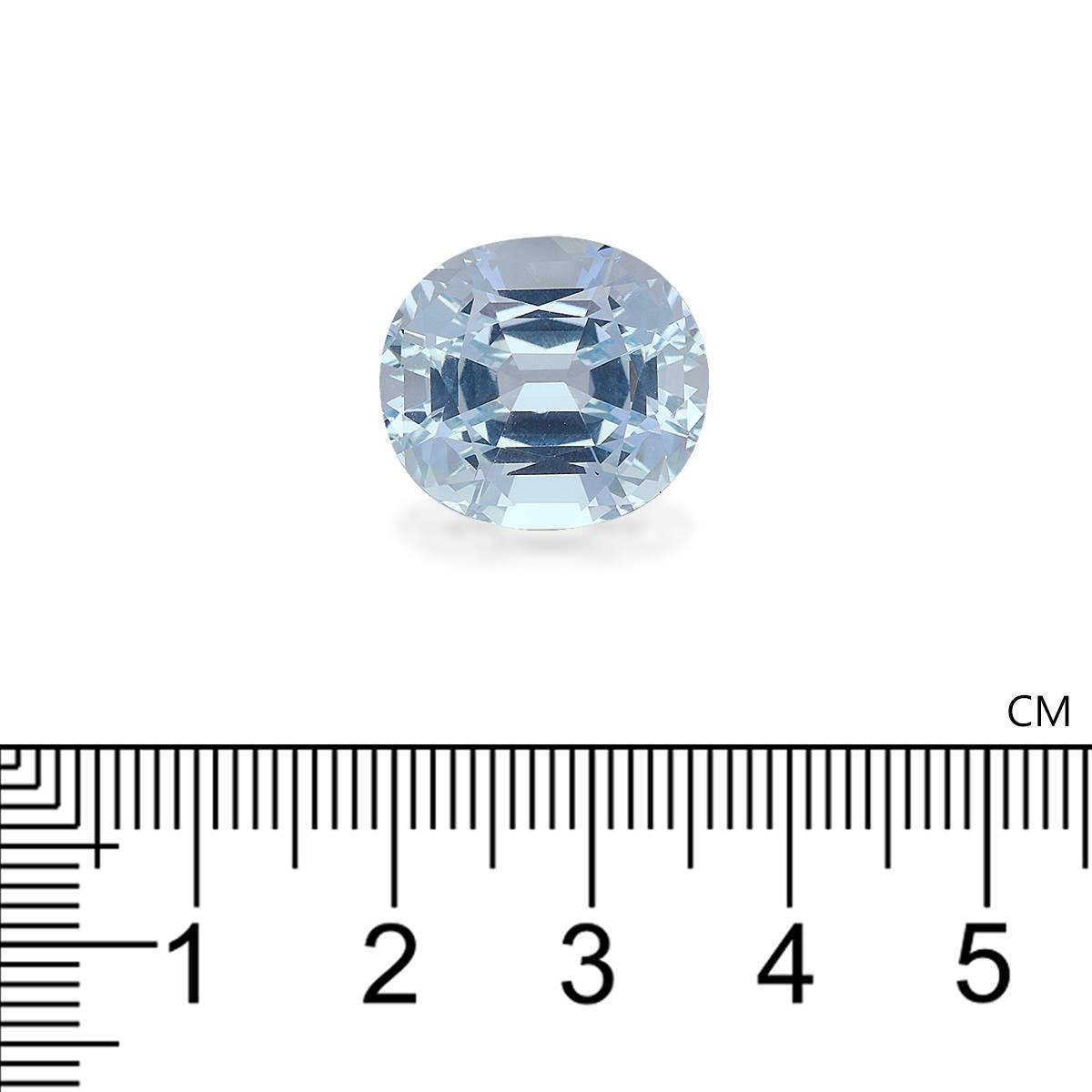sky blue aquamarine, 14.87ct oval cut — view 4