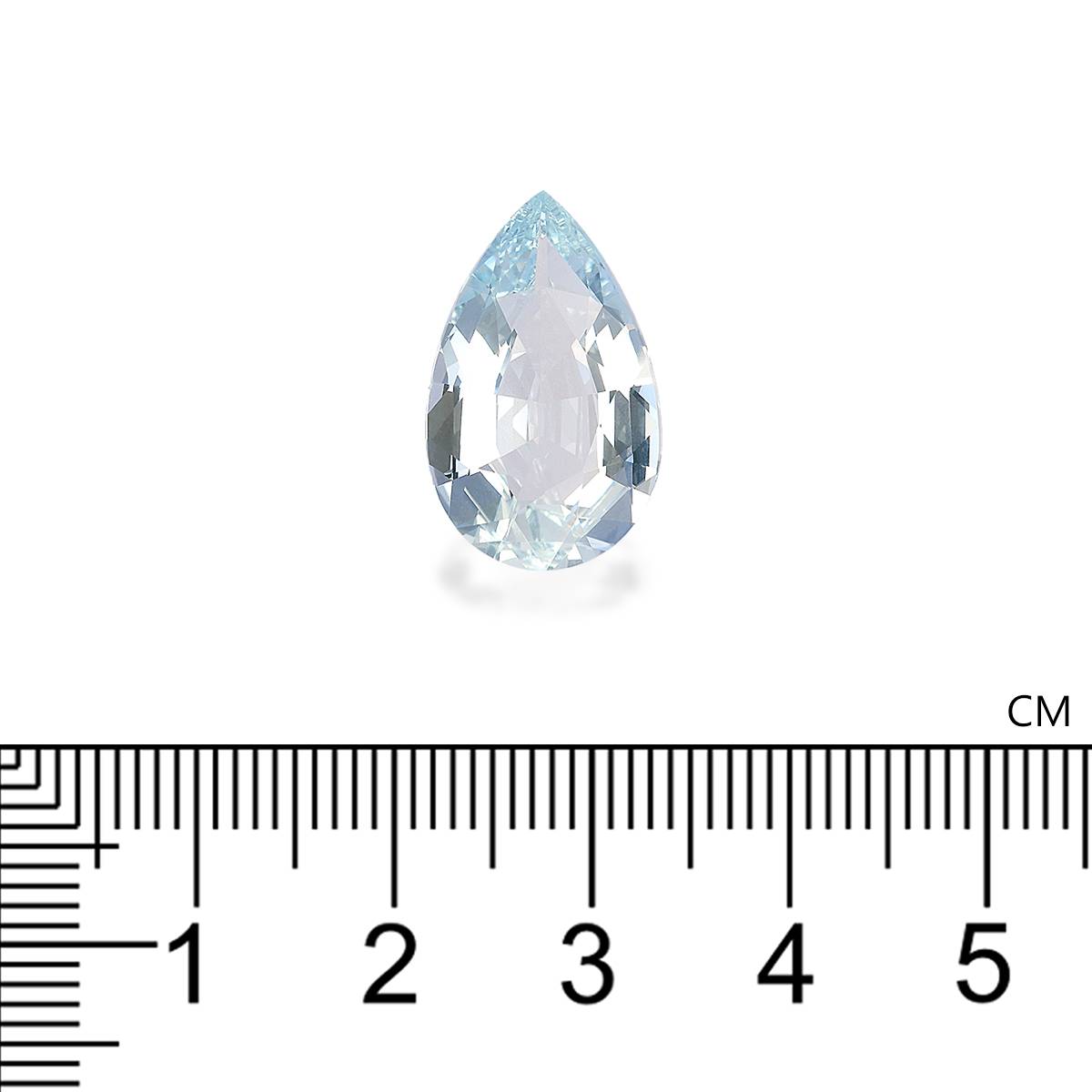 sky blue aquamarine, 7.15ct pear cut — view 4