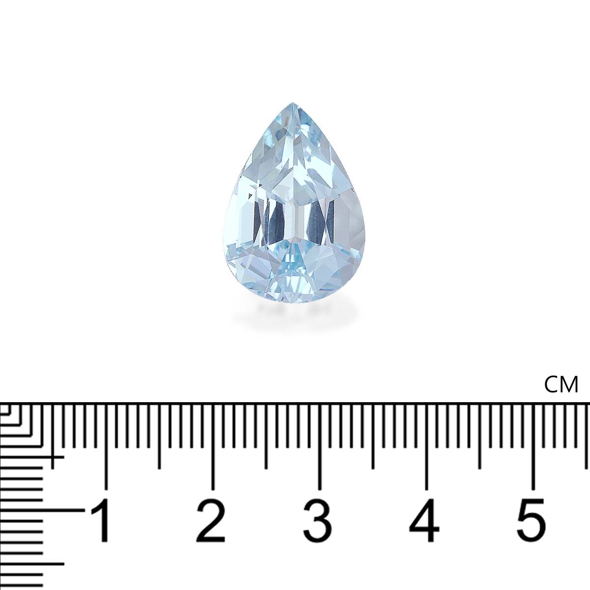 sky blue aquamarine, 12.28ct pear cut — view 4