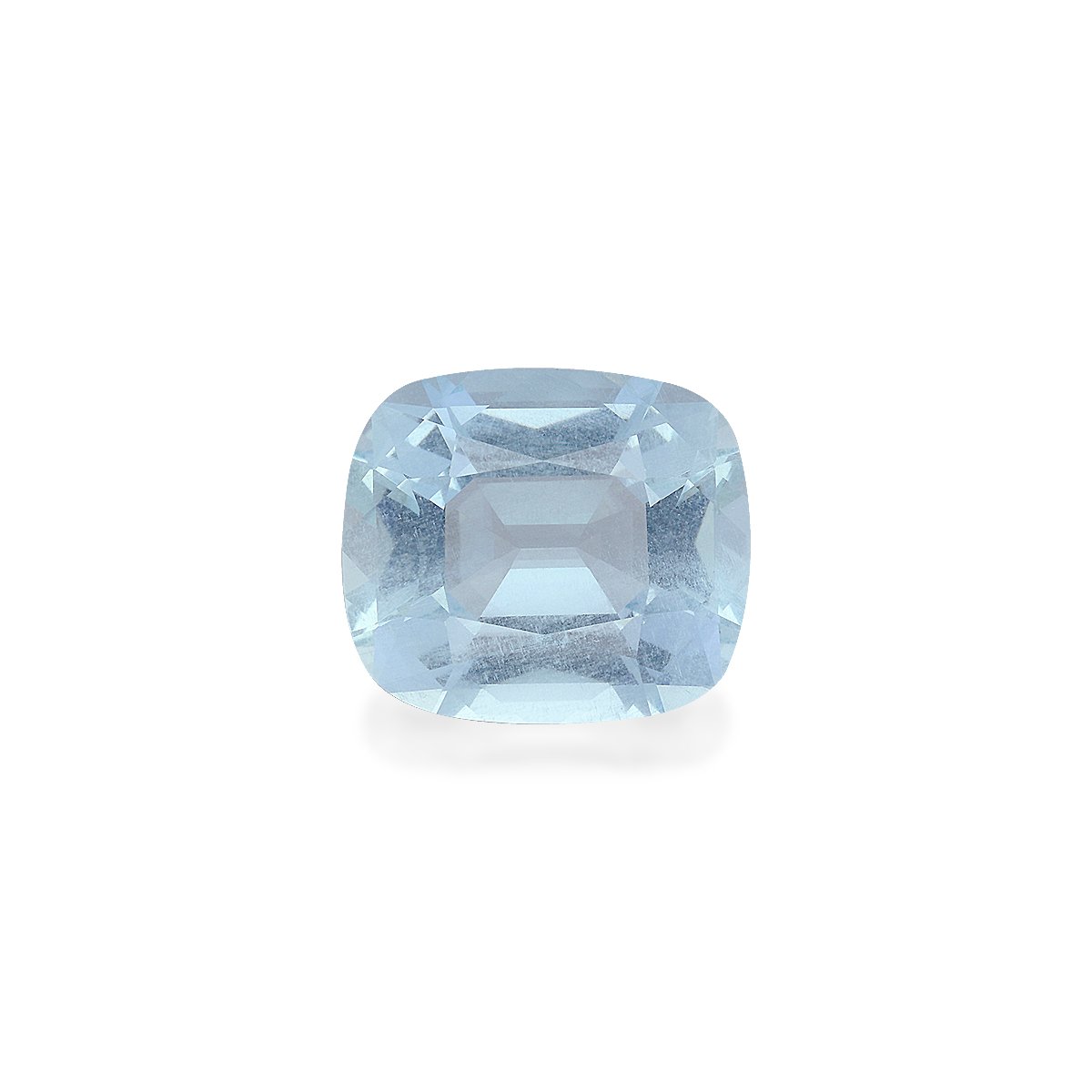 sky blue aquamarine, 9.61ct cushion cut — main view