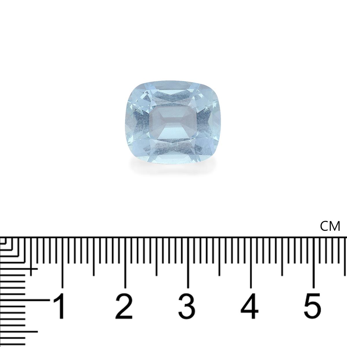 sky blue aquamarine, 9.61ct cushion cut — view 4