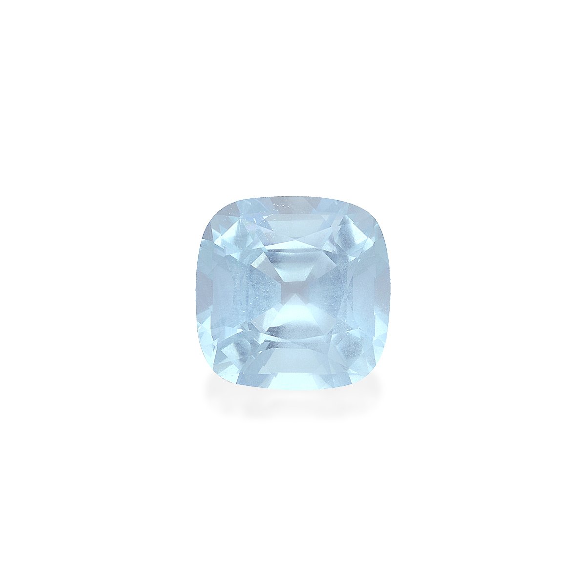 blue aquamarine, 8.81ct cushion cut — main view