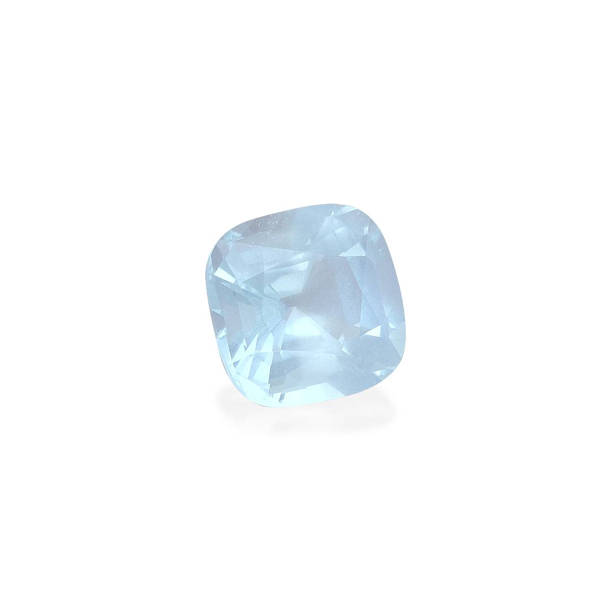 blue aquamarine, 8.81ct cushion cut — view 3