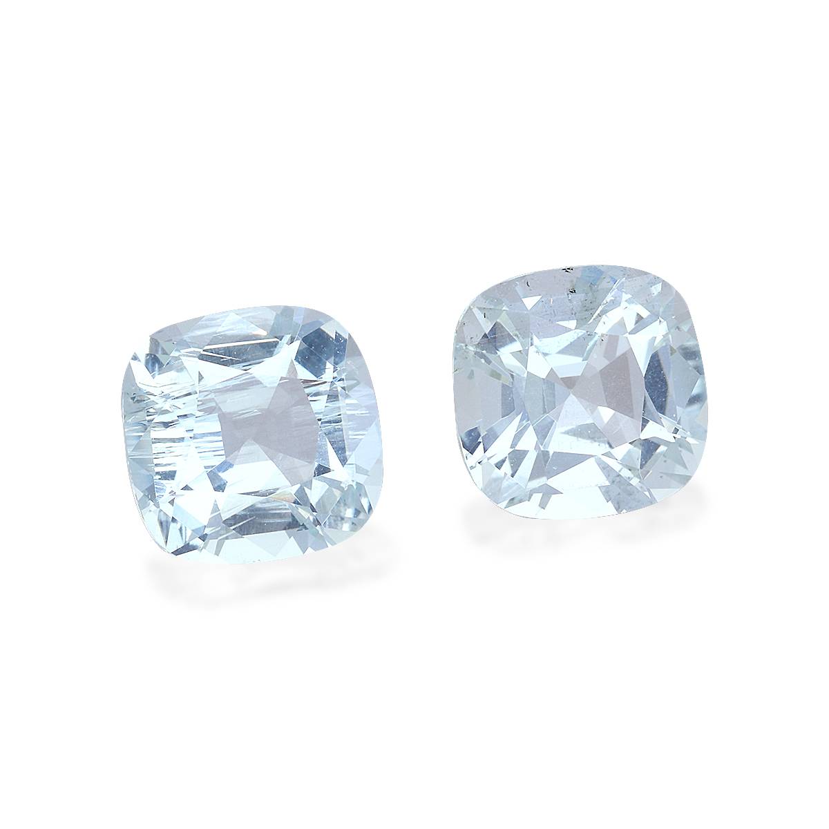 sky blue aquamarine, 6.25ct cushion cut — view 3
