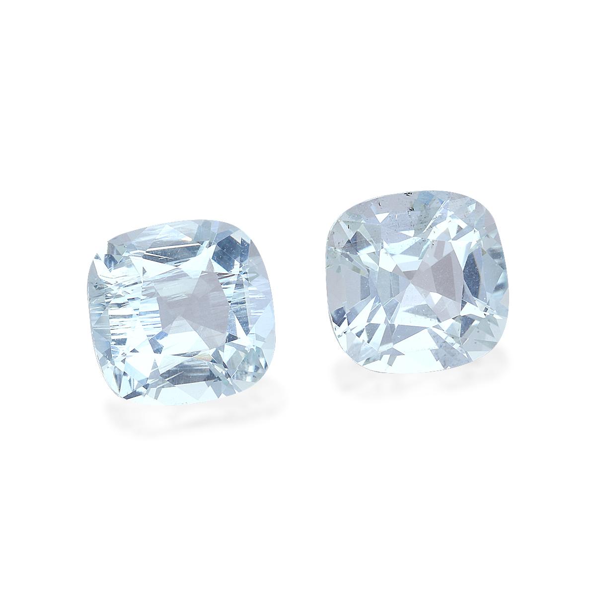 sky blue aquamarine, 6.25ct cushion cut — view 3