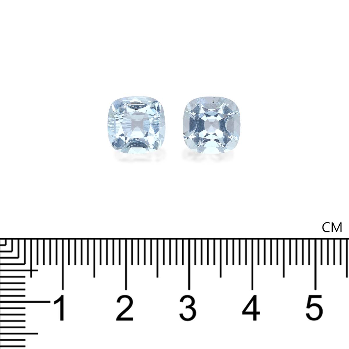 sky blue aquamarine, 6.25ct cushion cut — view 4