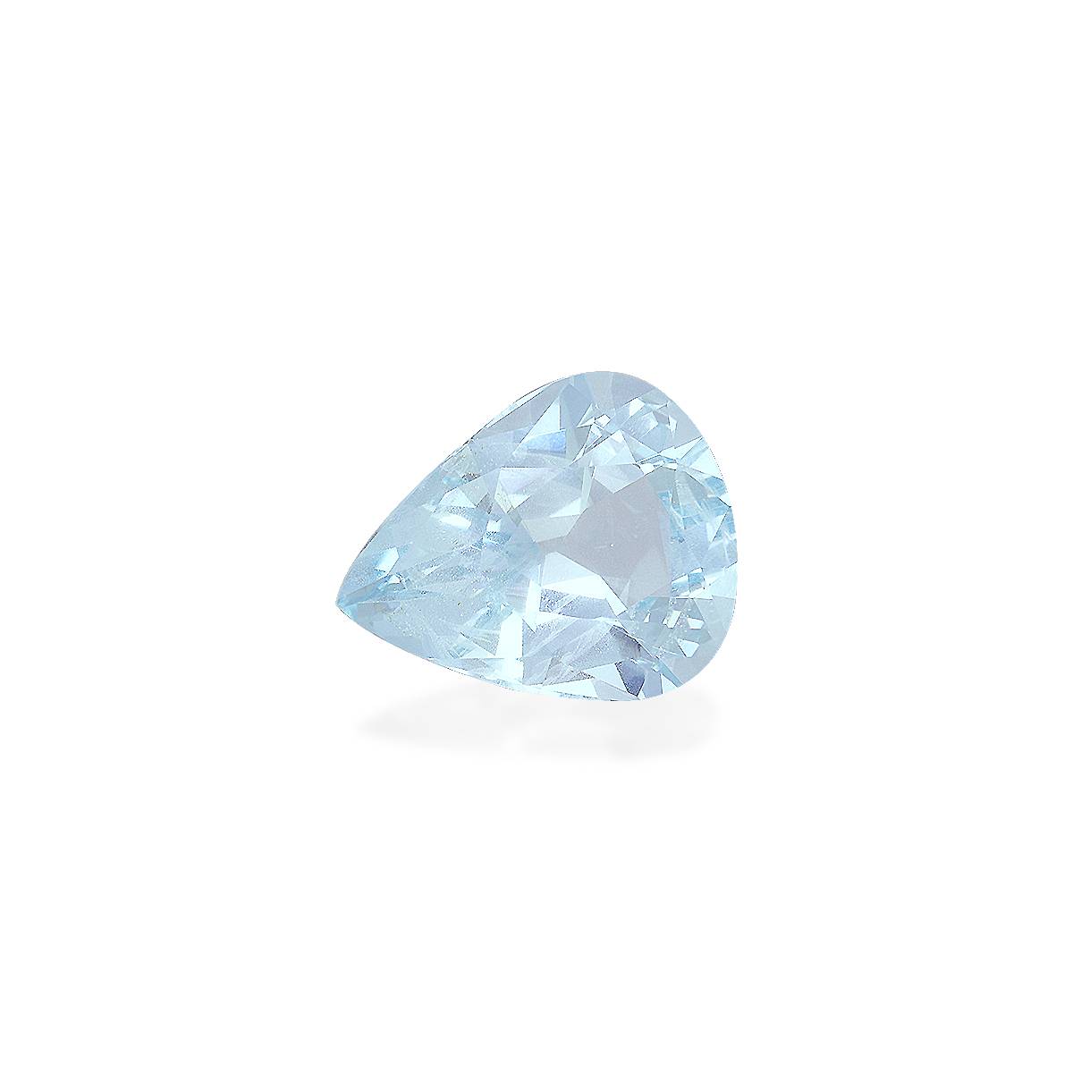 baby blue aquamarine, 6.44ct pear cut — view 3