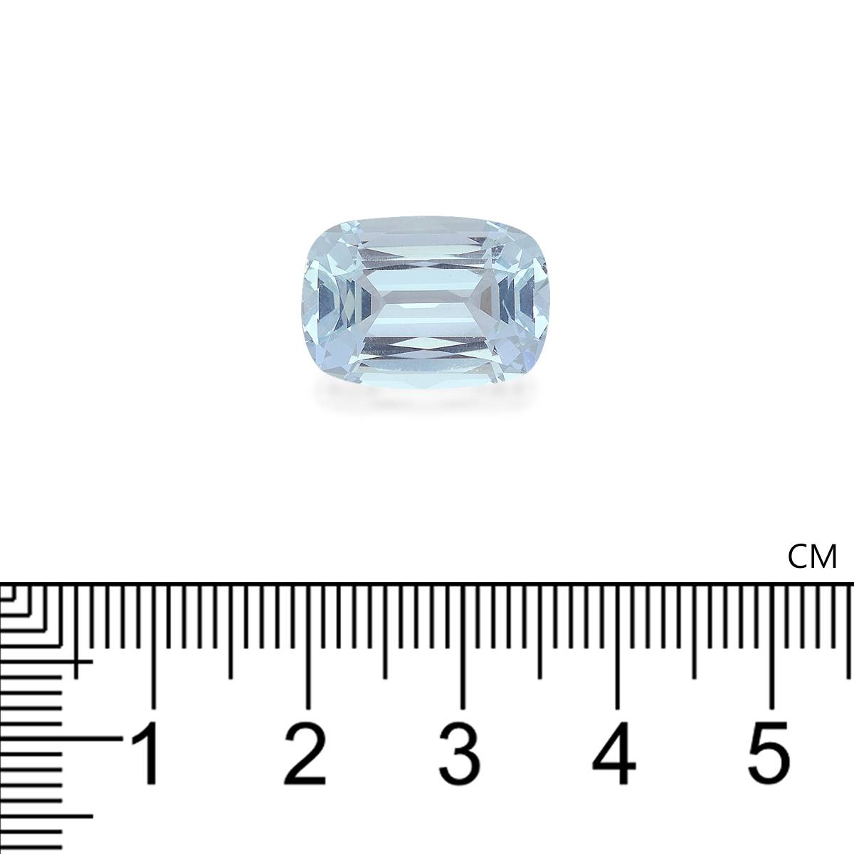 baby blue aquamarine, 8.71ct cushion cut — view 4