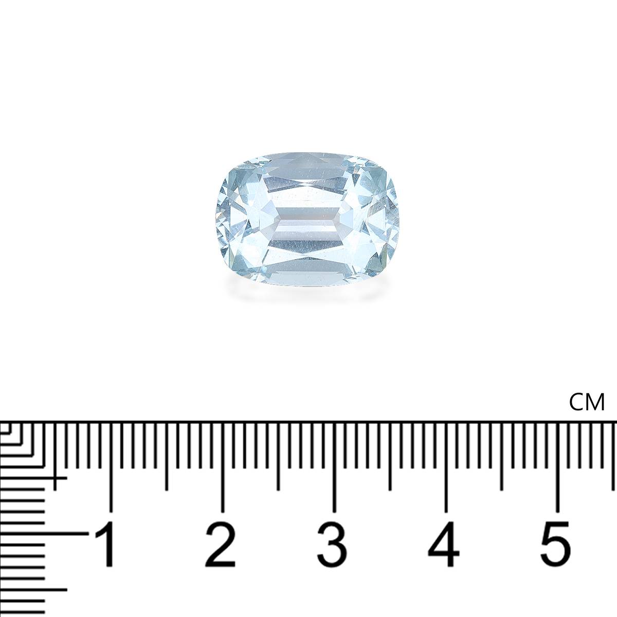 baby blue aquamarine, 9.73ct cushion cut — view 4