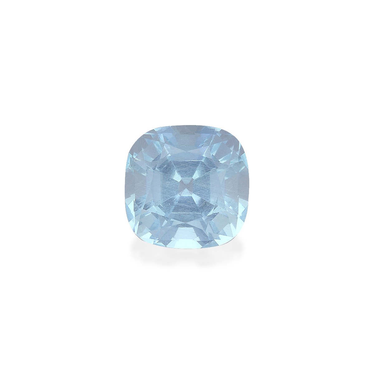 sky blue aquamarine, 3.36ct cushion cut — main view