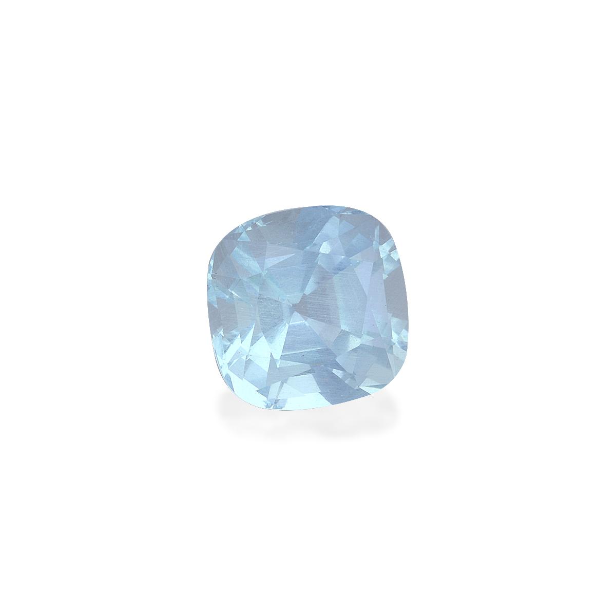 sky blue aquamarine, 3.36ct cushion cut — view 3
