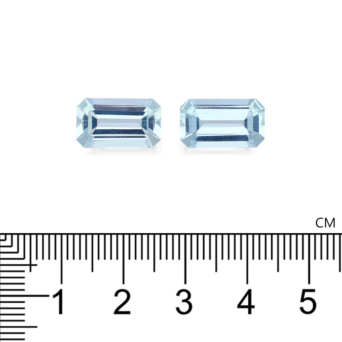 sky blue aquamarine, 8.12ct rectangular cut — view 4