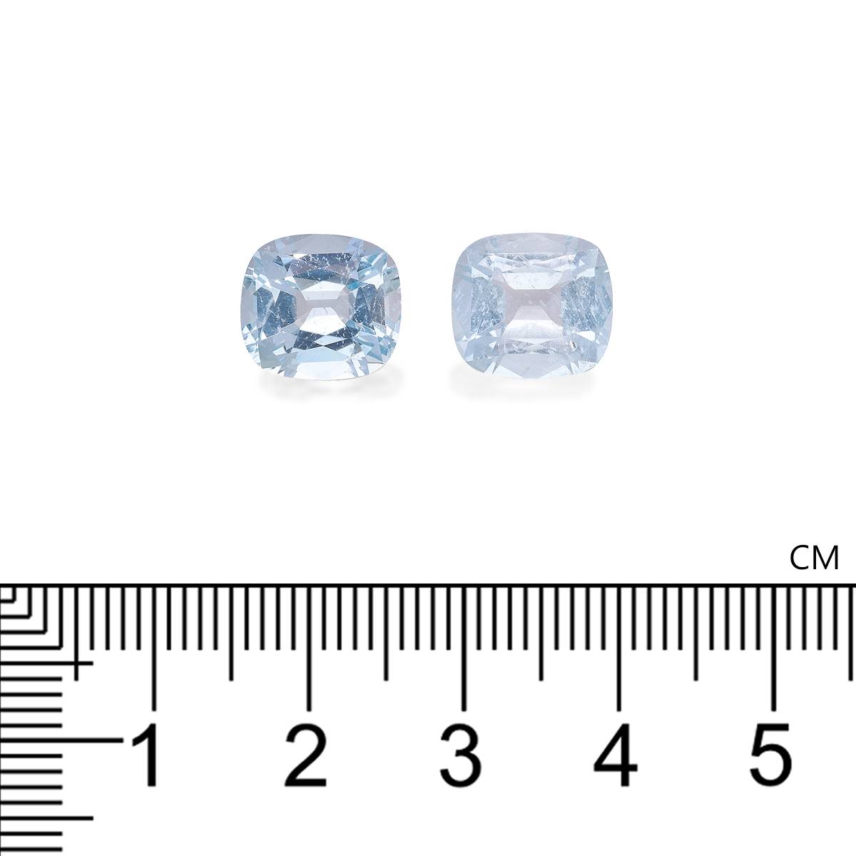 sky blue aquamarine, 8.32ct cushion cut — view 4