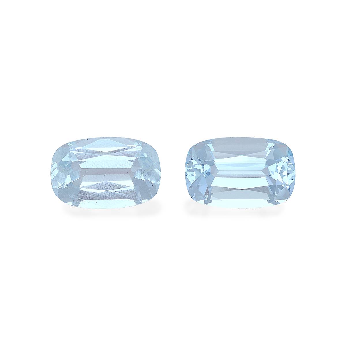 Baby Blue Aquamarine 7.38ct Pair