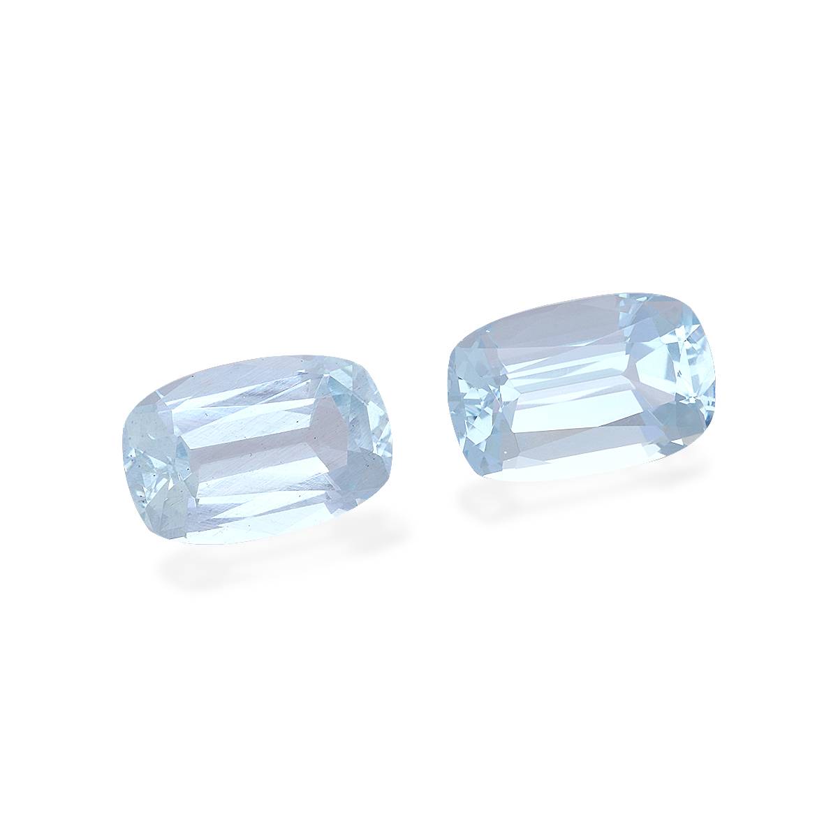 baby blue aquamarine, 7.38ct cushion cut — view 3