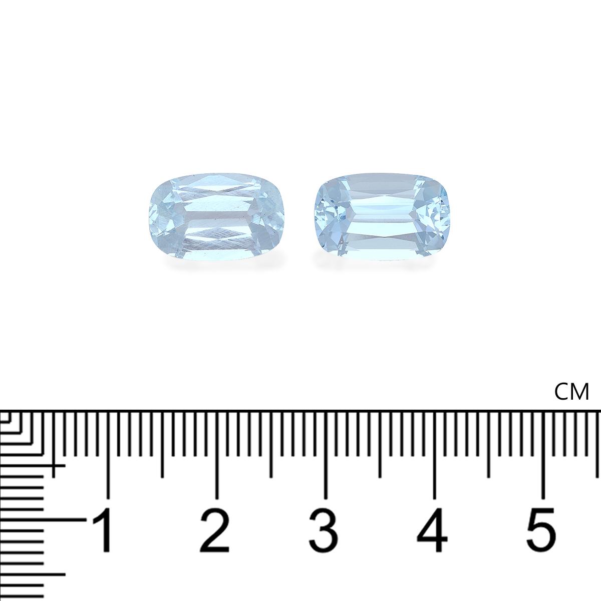 baby blue aquamarine, 7.38ct cushion cut — view 4