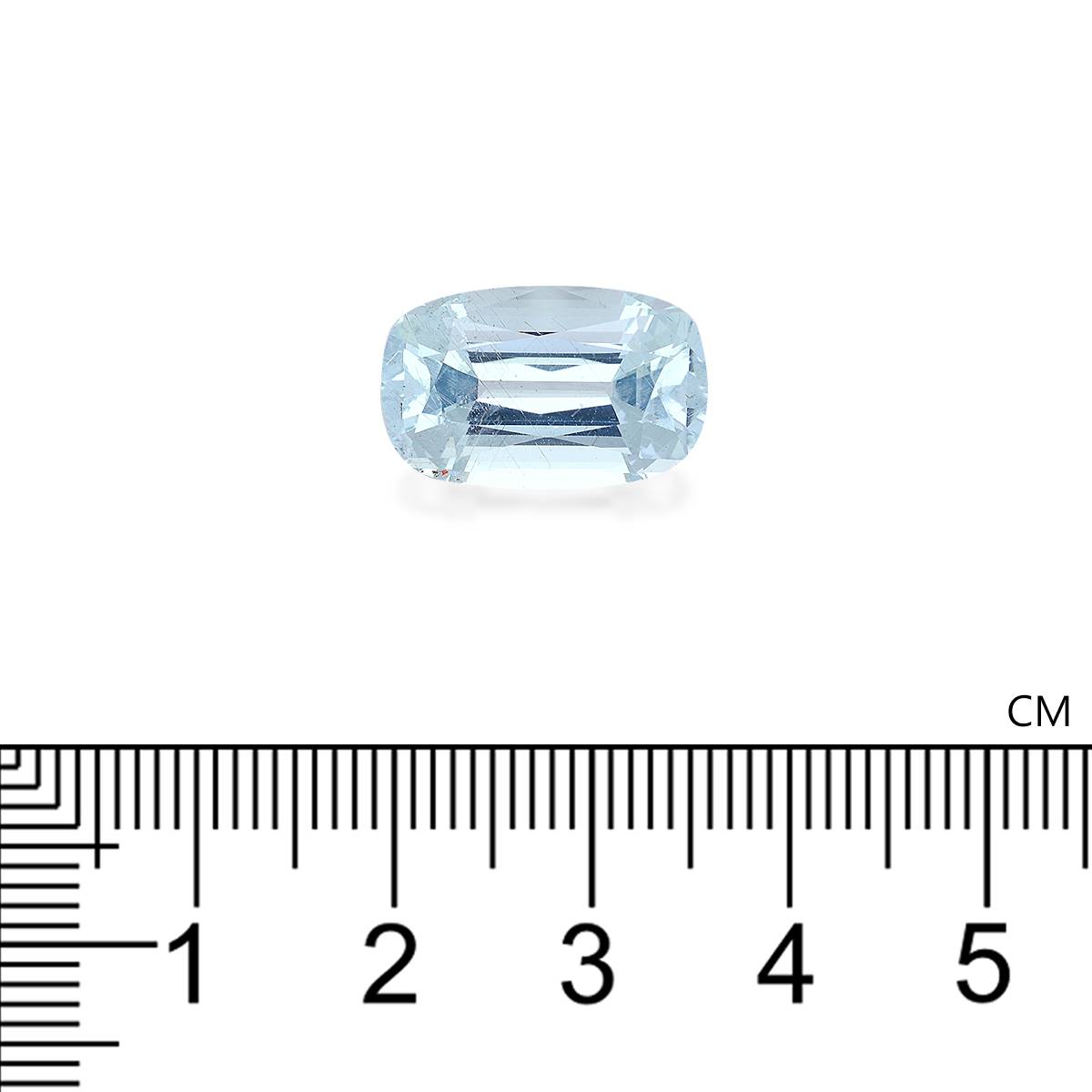 baby blue aquamarine, 8.48ct cushion cut — view 4