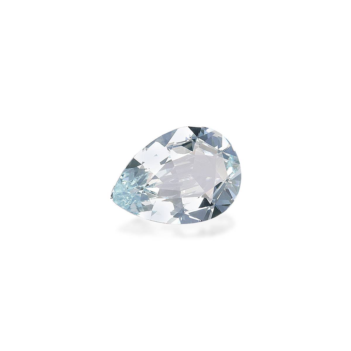 baby blue aquamarine, 6.64ct pear cut — view 3