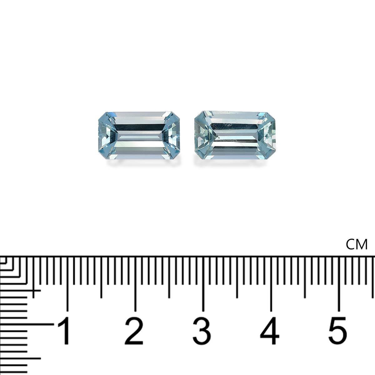 baby blue aquamarine, 6.97ct rectangular cut — view 4