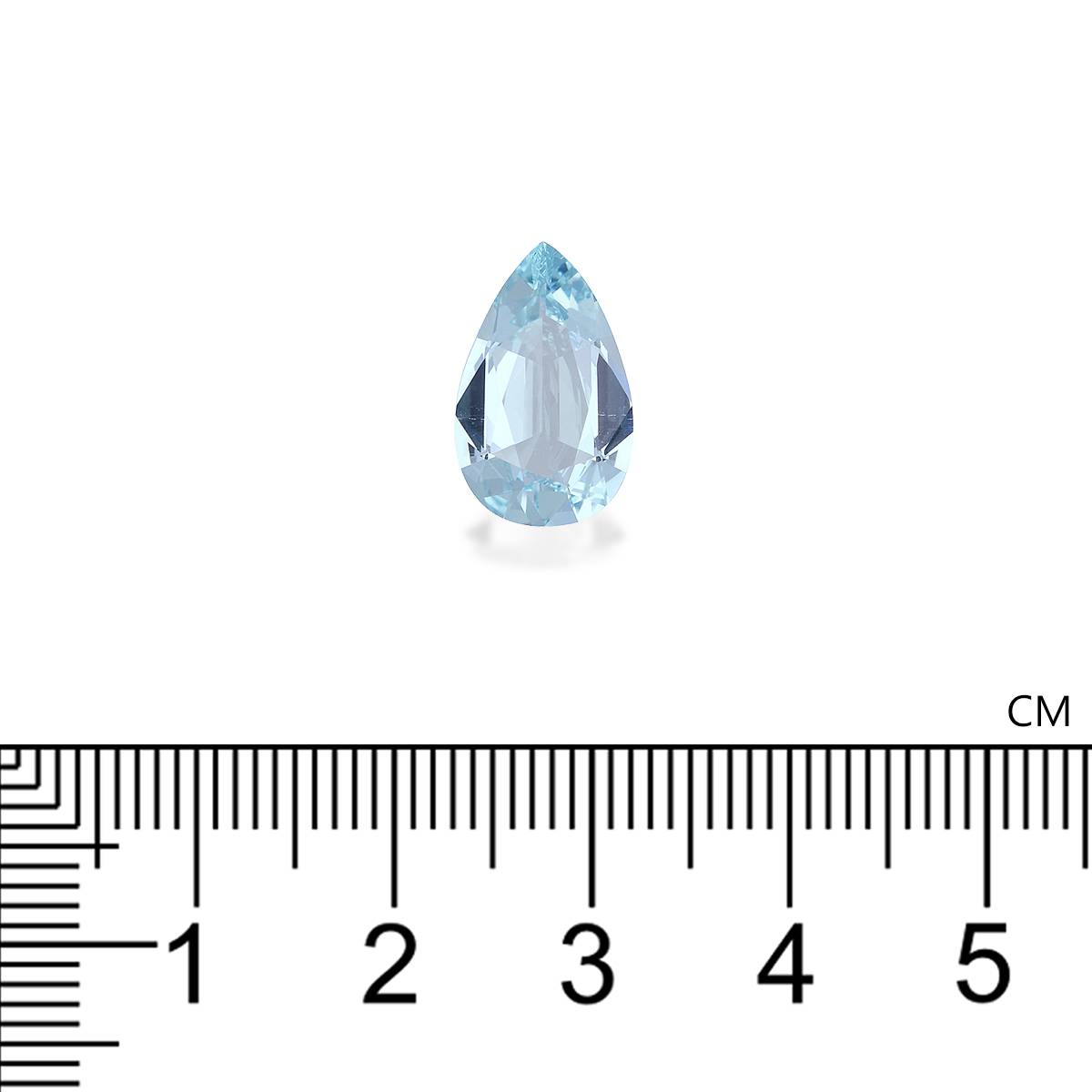 baby blue aquamarine, 3.27ct pear cut — view 4