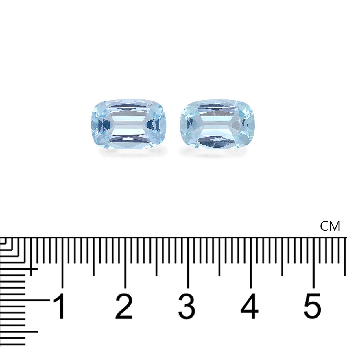 baby blue aquamarine, 6.47ct cushion cut — view 4