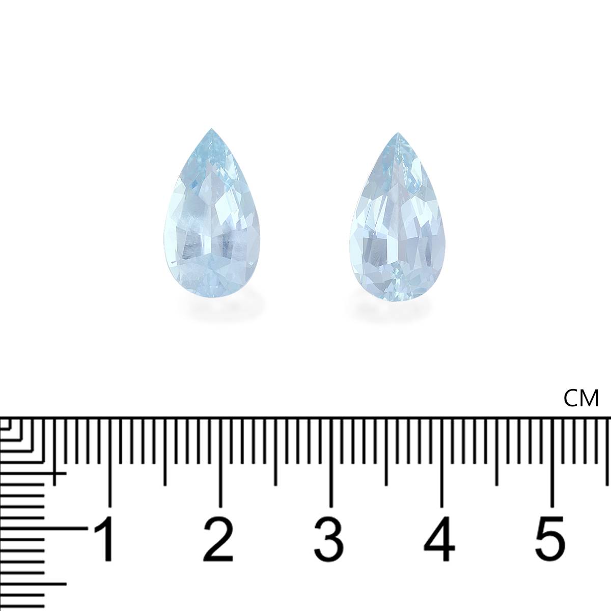 baby blue aquamarine, 8.17ct pear cut — view 4