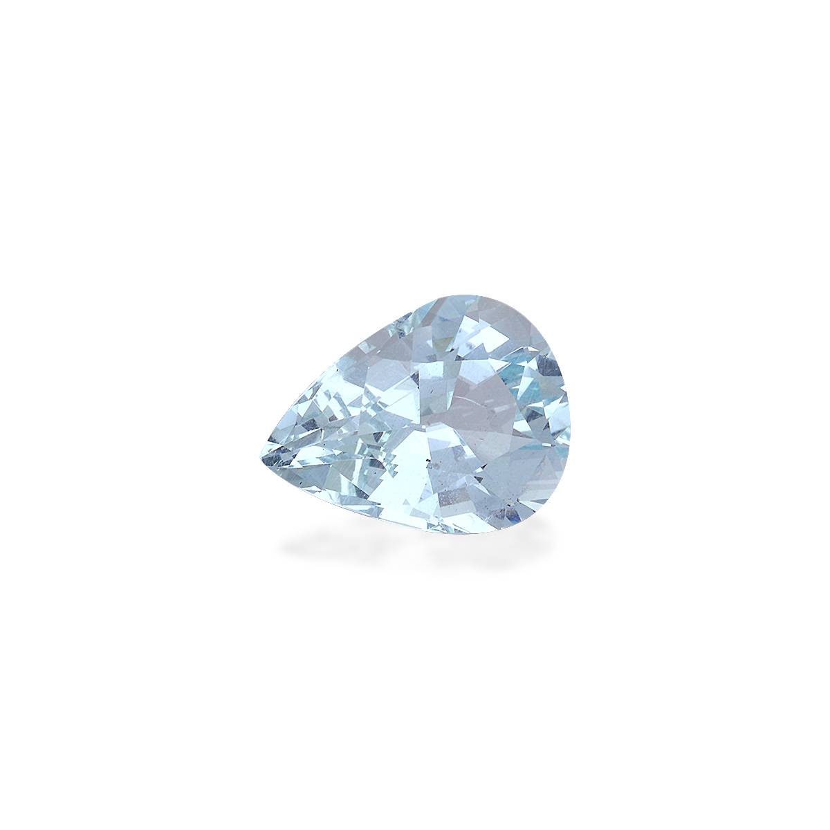 sky blue aquamarine, 3.43ct pear cut — view 3