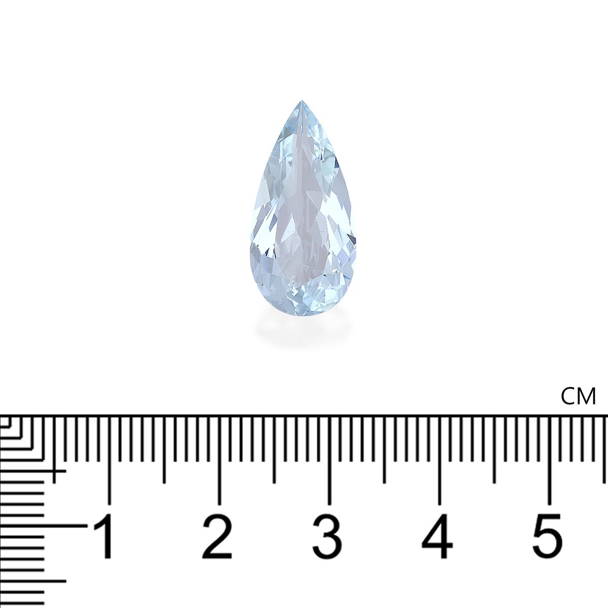 baby blue aquamarine, 5.79ct pear cut — view 4