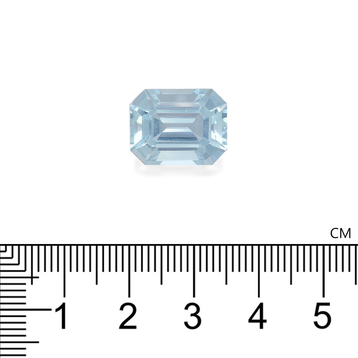 baby blue aquamarine, 11.06ct rectangular cut — view 4