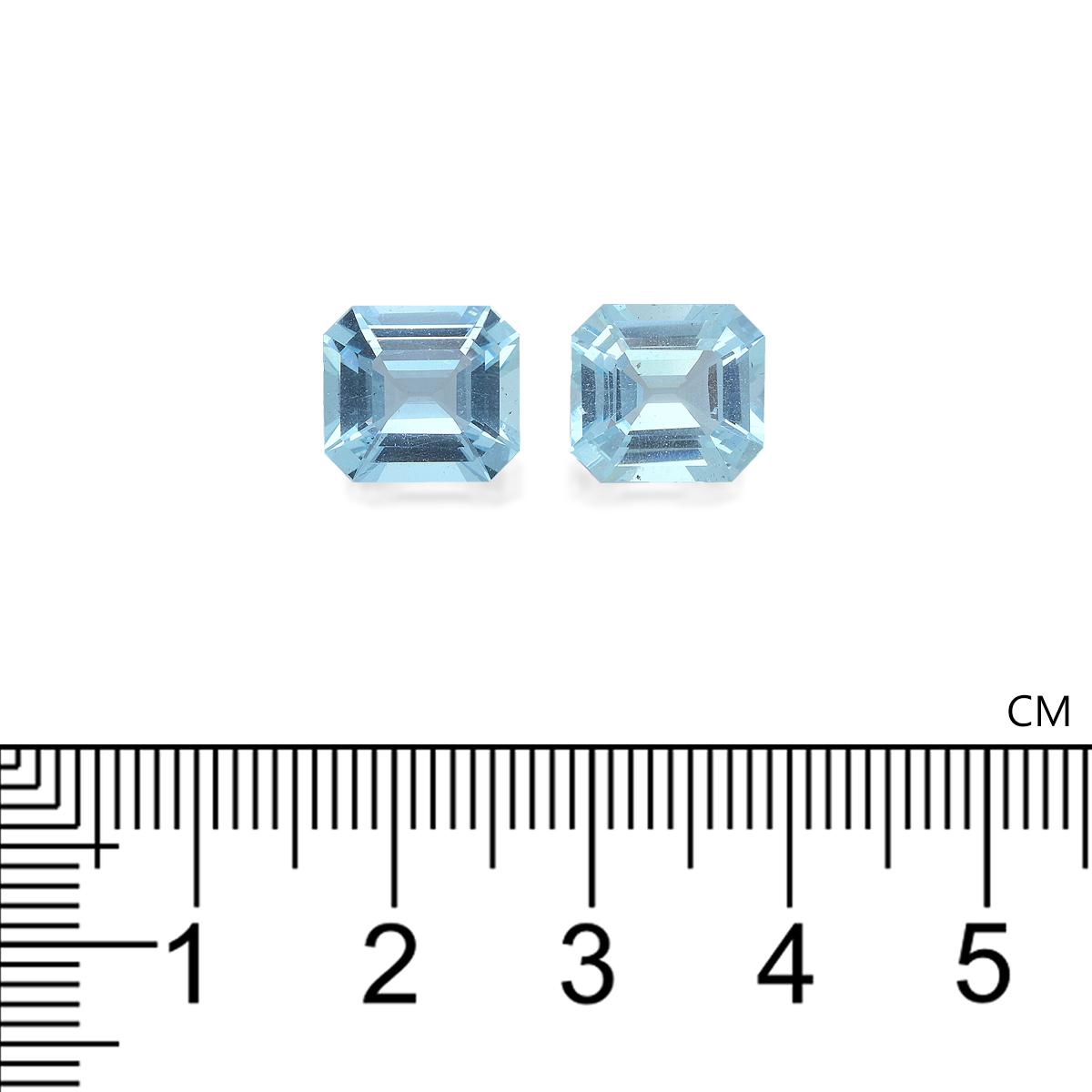 sky blue aquamarine, 8.05ct rectangular cut — view 4