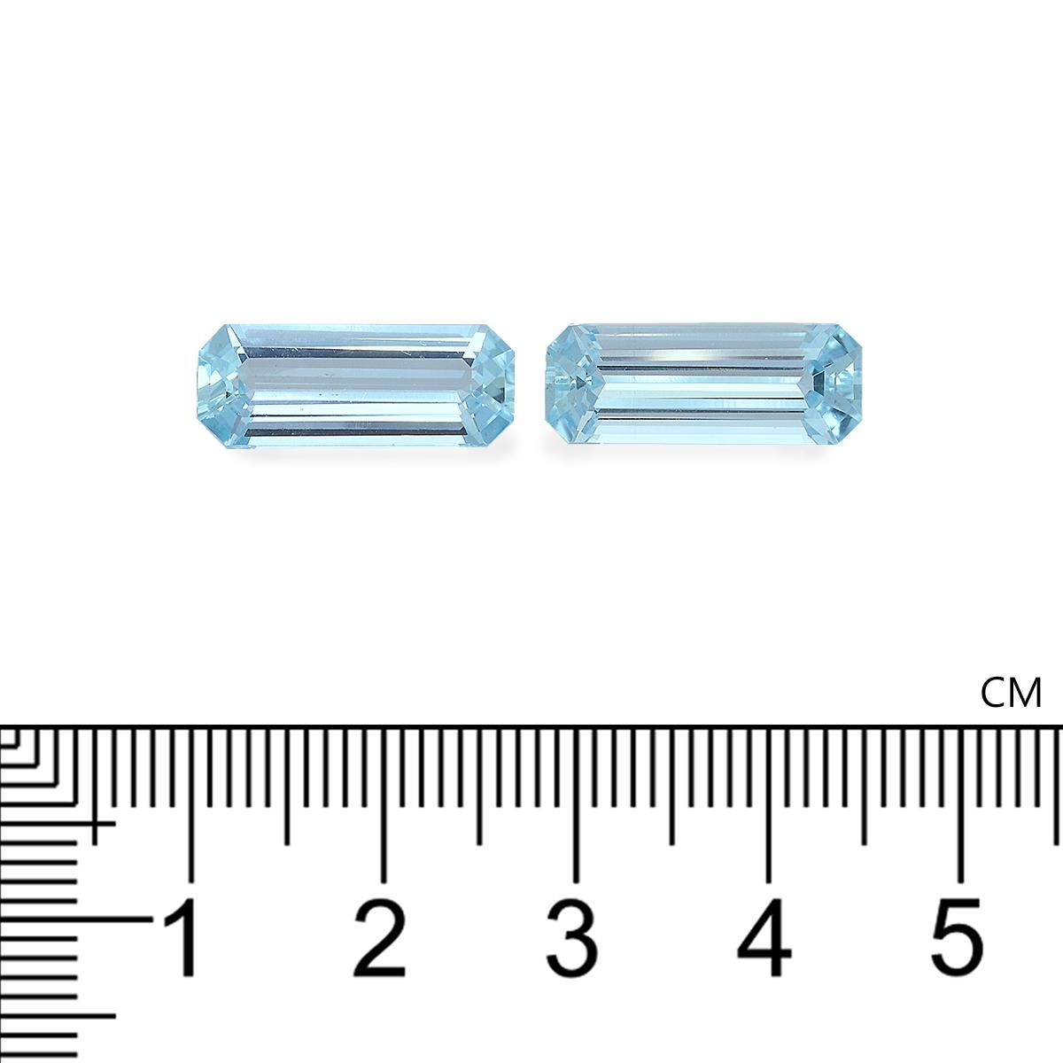 sky blue aquamarine, 8.26ct rectangular cut — view 4