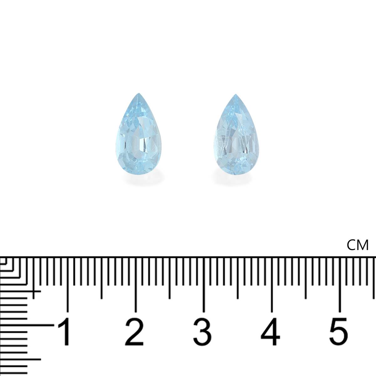 sky blue aquamarine, 4.15ct pear cut — view 4