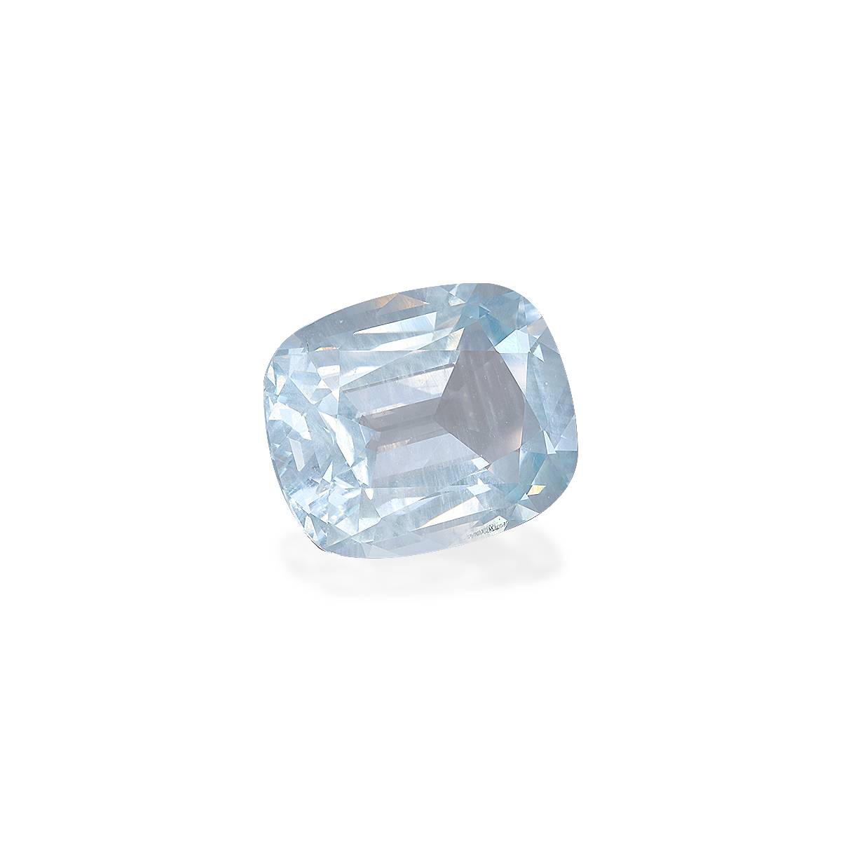 sky blue aquamarine, 27.64ct cushion cut — view 3