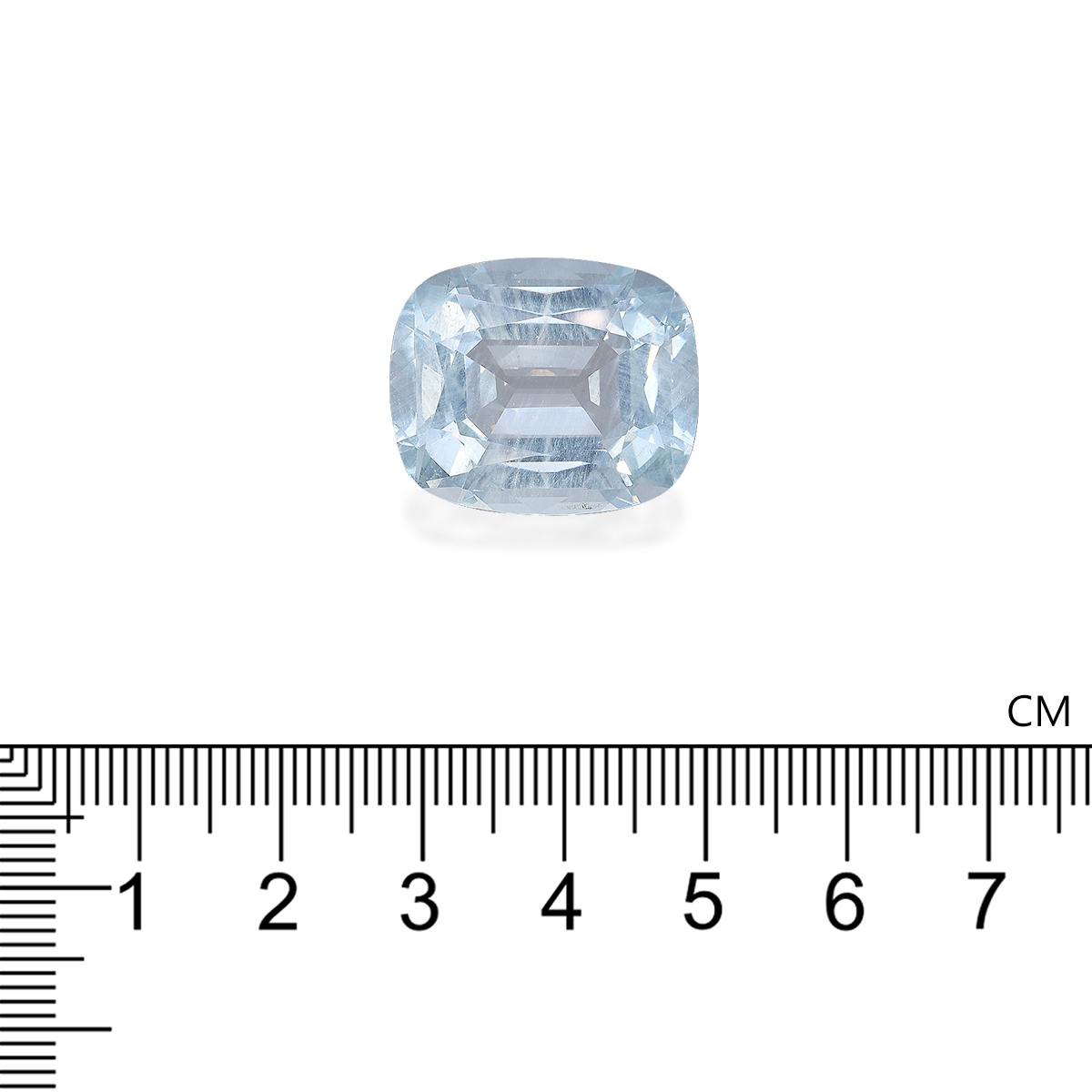 sky blue aquamarine, 27.64ct cushion cut — view 4