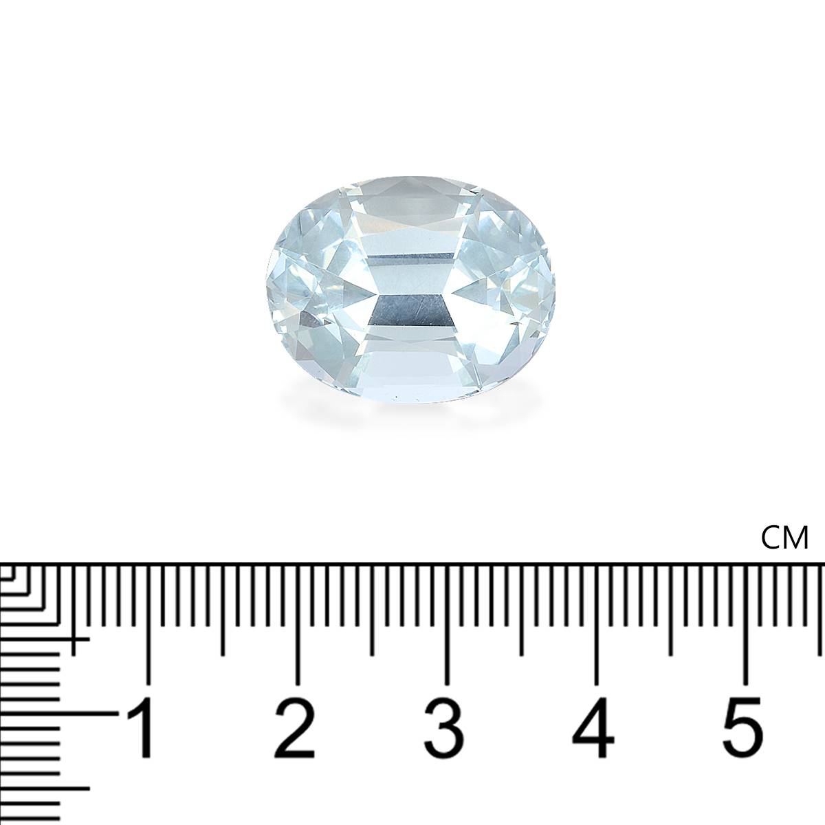 sky blue aquamarine, 18.51ct oval cut — view 4
