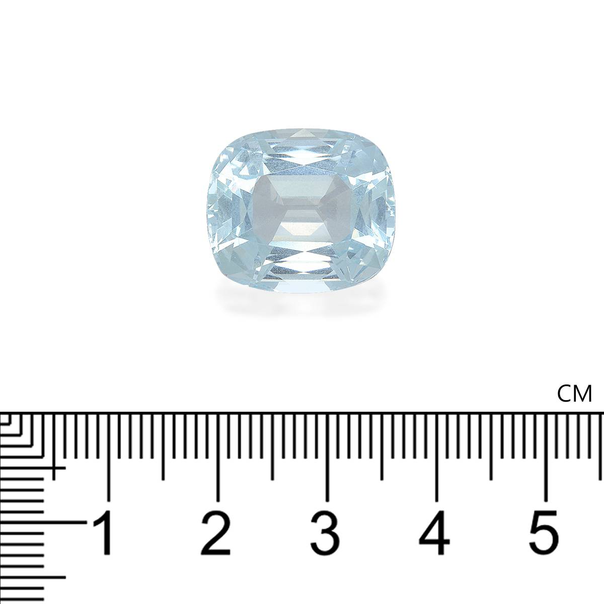 baby blue aquamarine, 17.25ct cushion cut — view 4