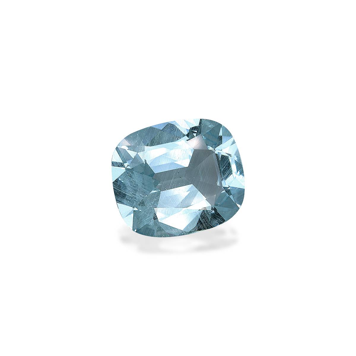sky blue aquamarine, 26.67ct cushion cut — view 3