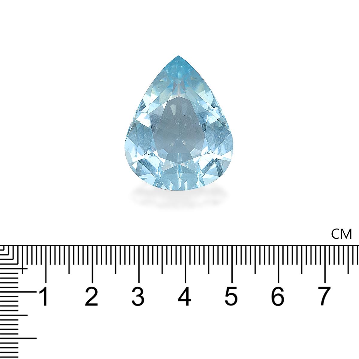 sky blue aquamarine, 43.72ct pear cut — view 4