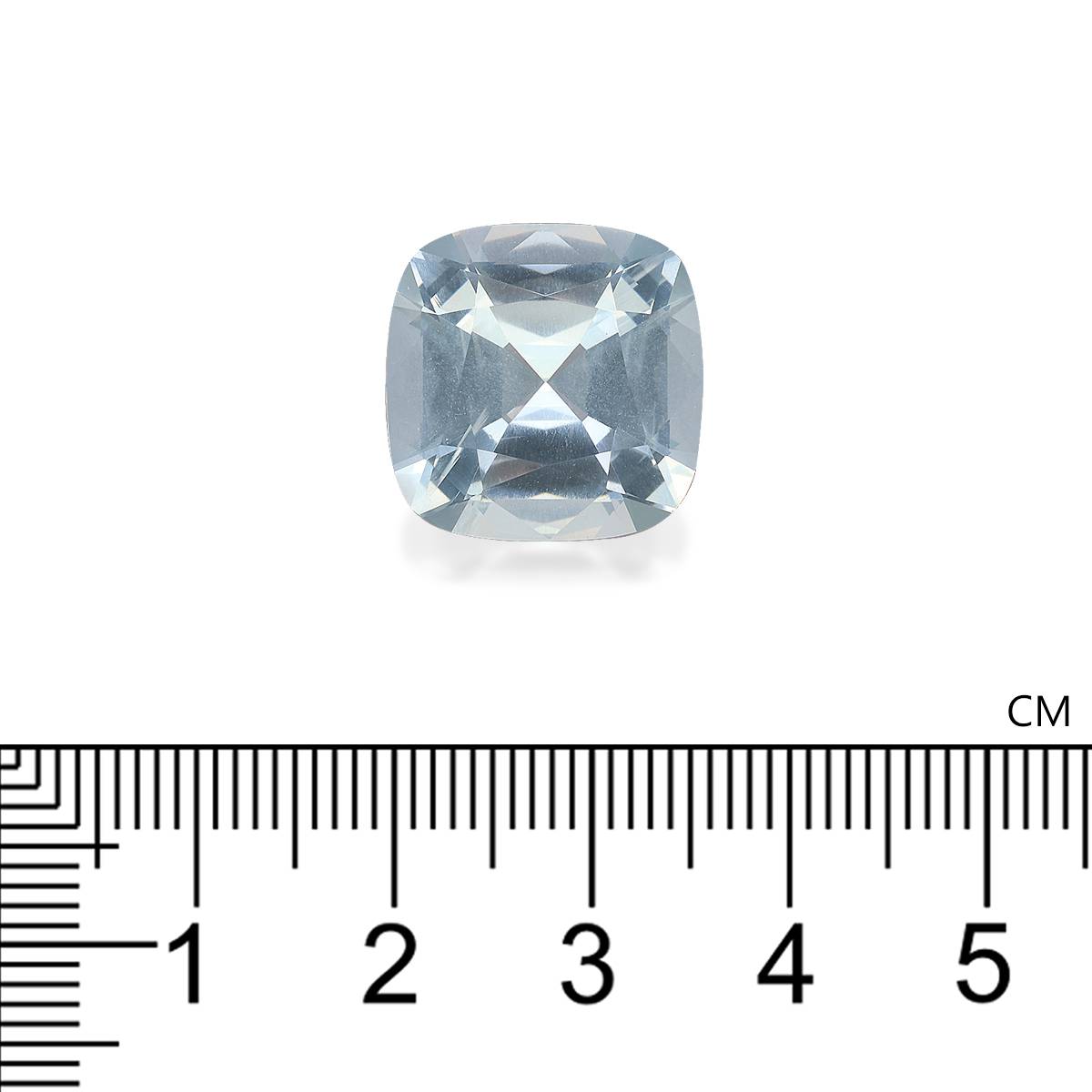 sky blue aquamarine, 13.56ct cushion cut — view 4