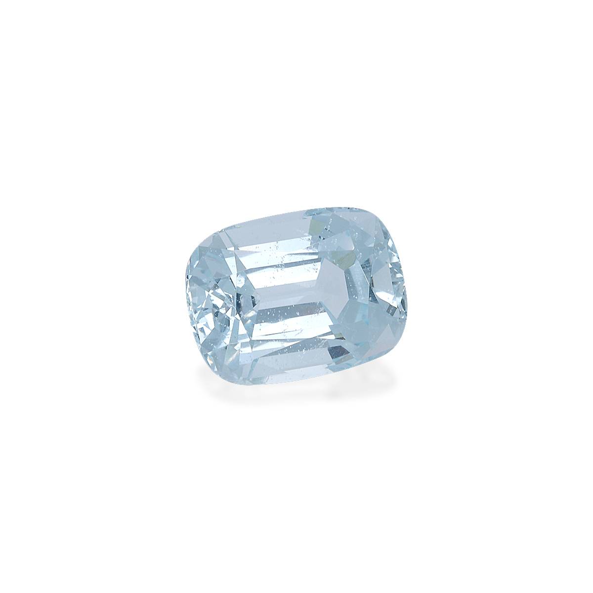 sky blue aquamarine, 7.23ct cushion cut — view 3