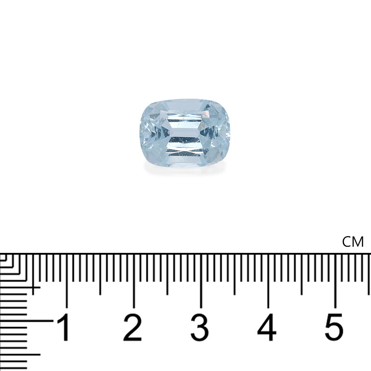 sky blue aquamarine, 7.23ct cushion cut — view 4