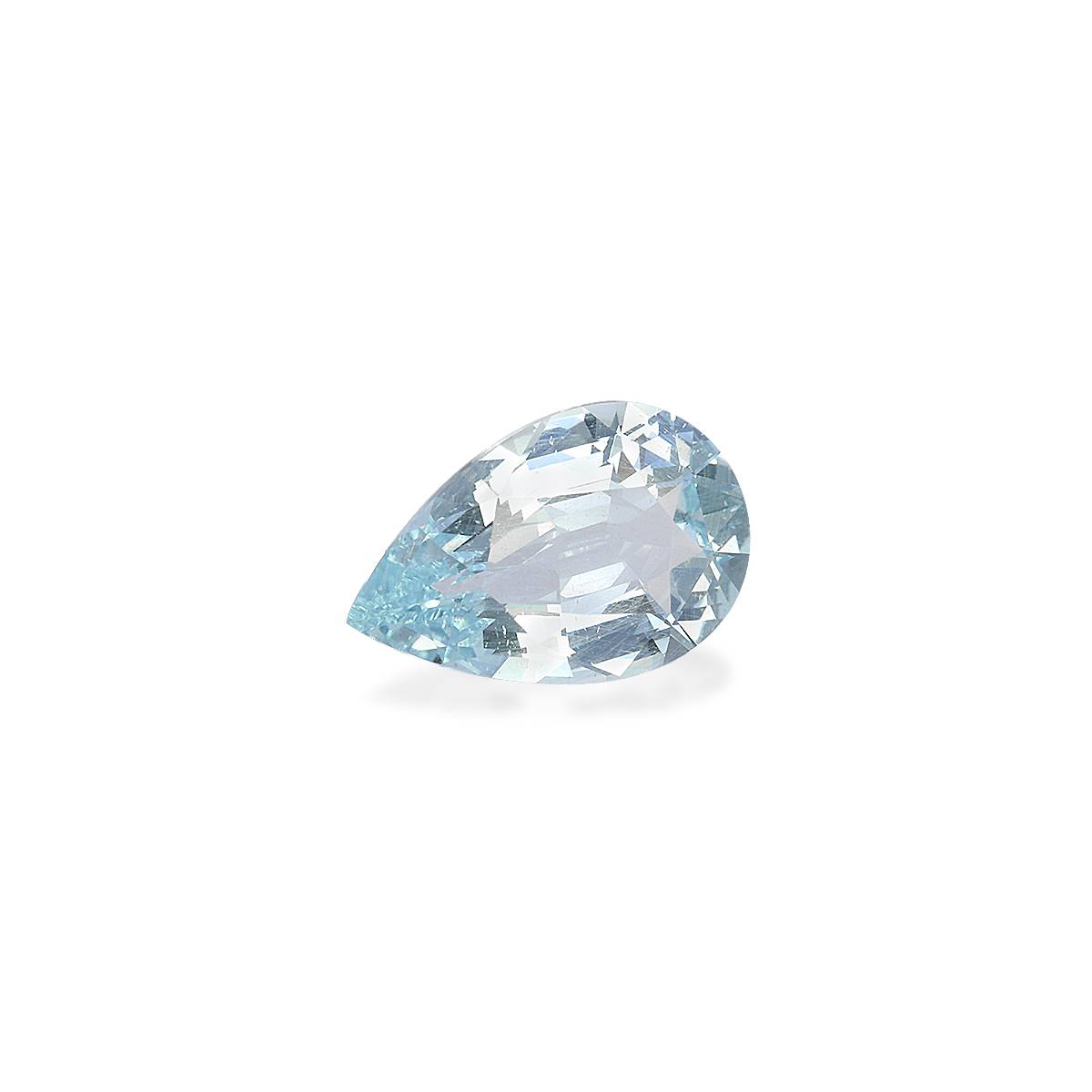 sky blue aquamarine, 6.95ct pear cut — view 3