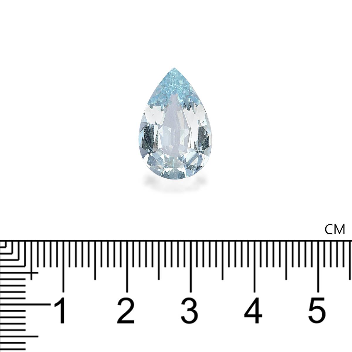 sky blue aquamarine, 6.95ct pear cut — view 4