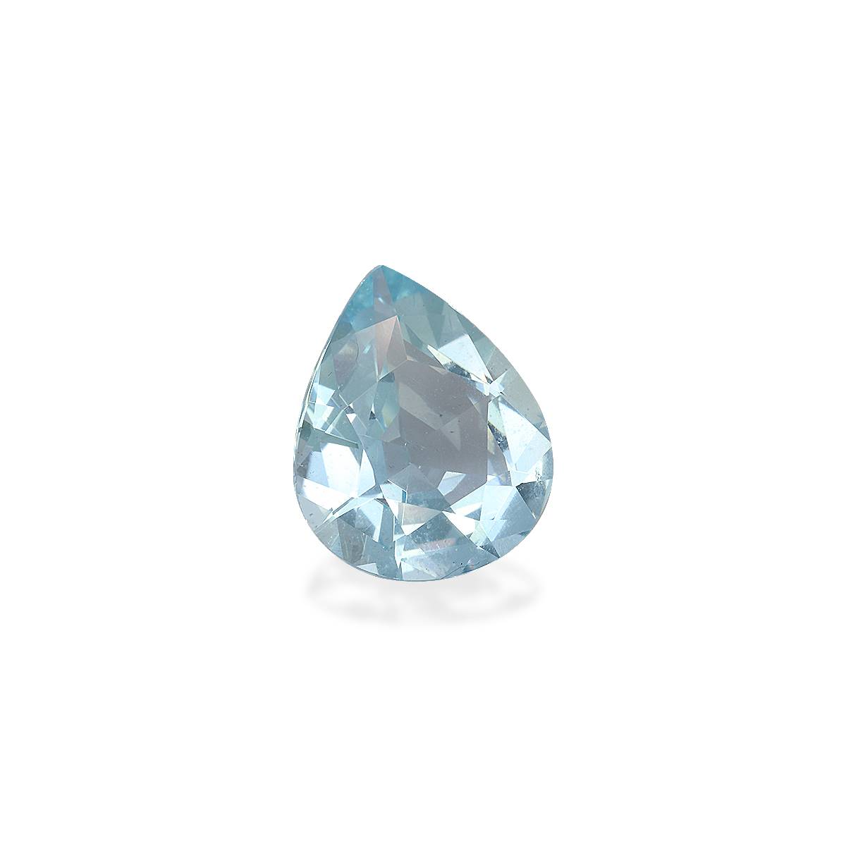 sky blue aquamarine, 7.66ct pear cut — view 3