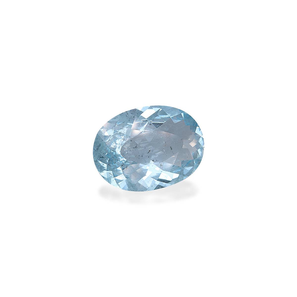 baby blue aquamarine, 53.89ct oval cut — view 3