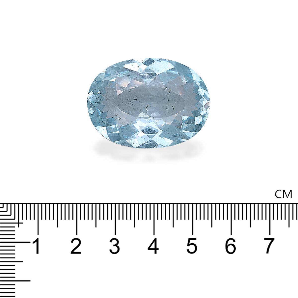 baby blue aquamarine, 53.89ct oval cut — view 4