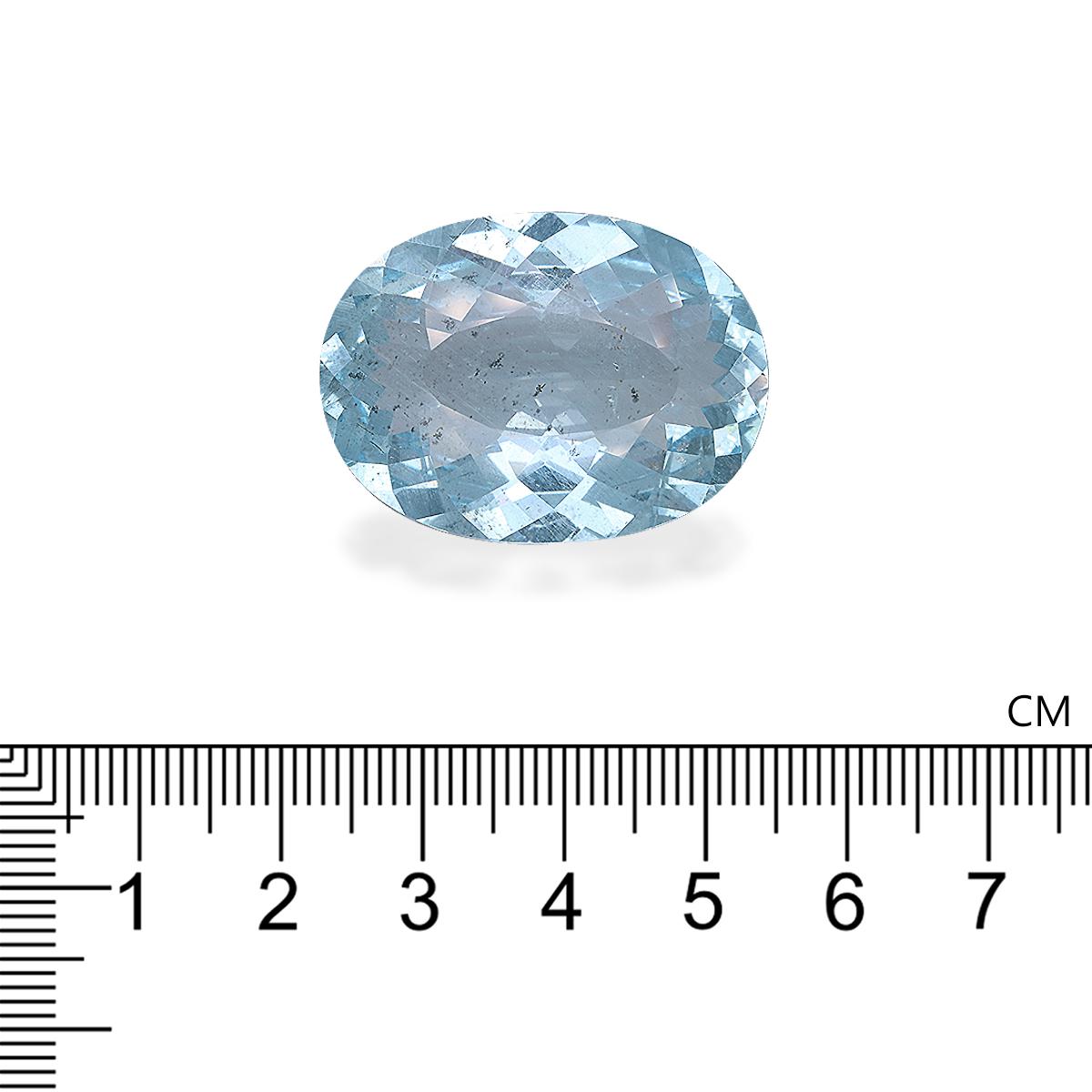 baby blue aquamarine, 53.89ct oval cut — view 4