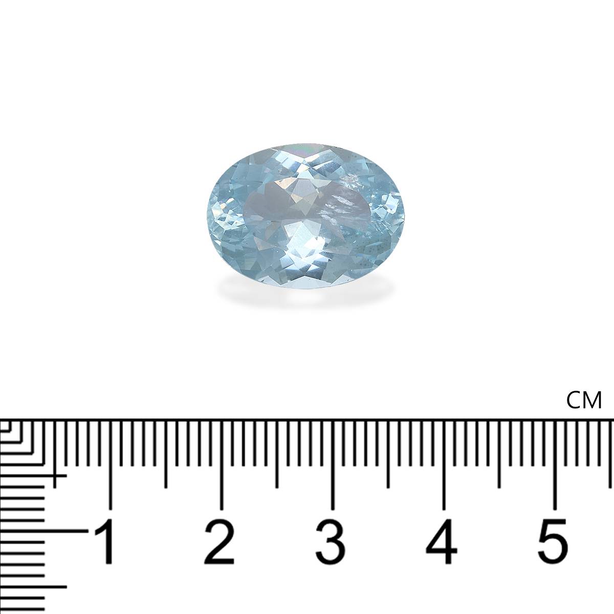 sky blue aquamarine, 10.73ct oval cut — view 4