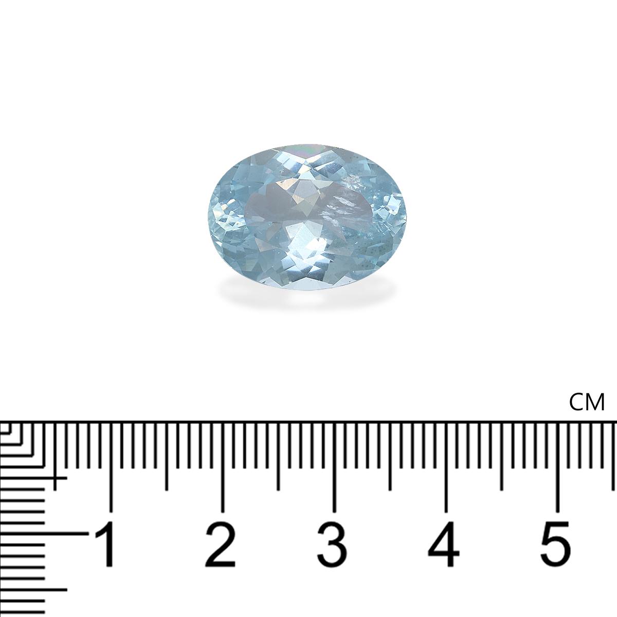 sky blue aquamarine, 10.73ct oval cut — view 4